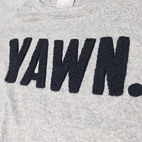 YAWN soft sweater, tee, or sleep shirt - Picture 2 of 4